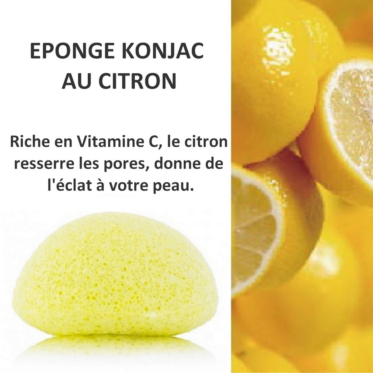 Natural Konjac Sponge for the Face with Lemon