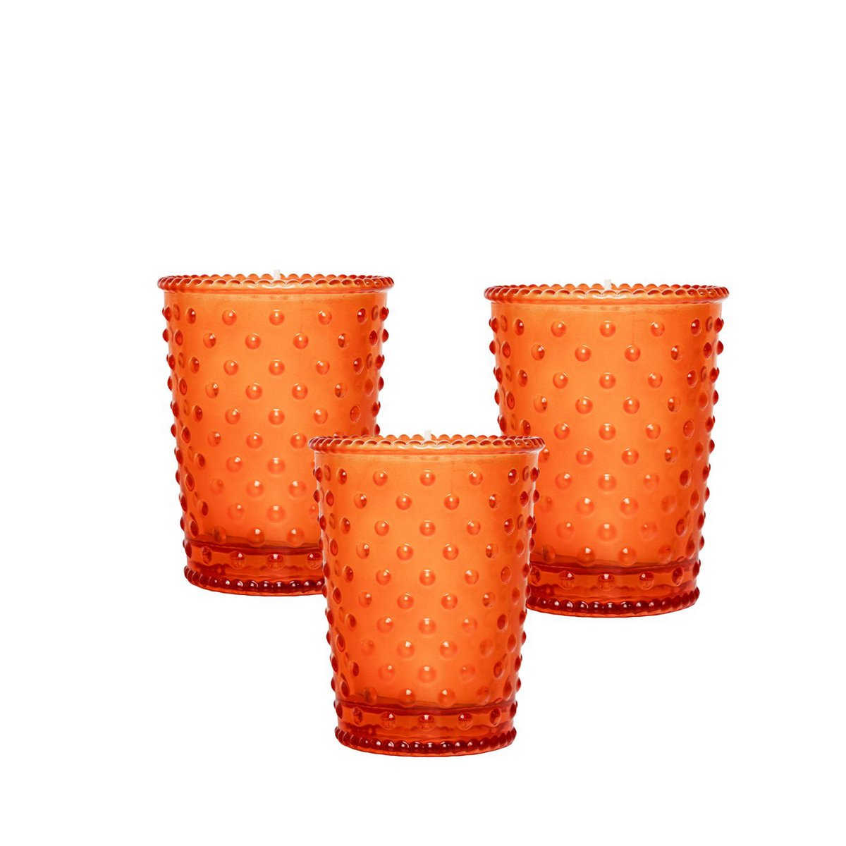Bonito hobnail votivo 3.5oz %2346 naranja siciliana