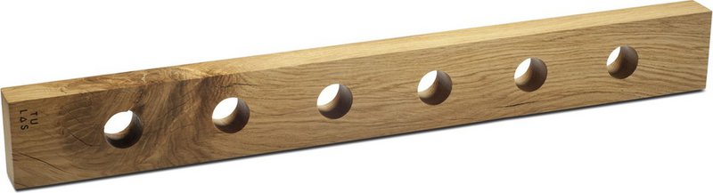 Tu Las™ trævægmonteret vinreol - 77 x 9 x 4 cm - Flydende vinflaskeholder - Egetræs