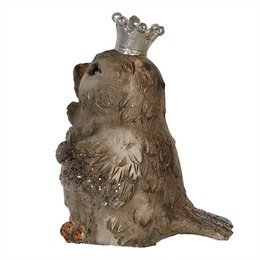Dekobild Vogel 9 cm Beige Polyresin
