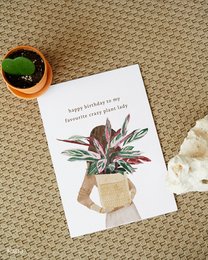 Tarjeta de felicitación - Señora de las plantas