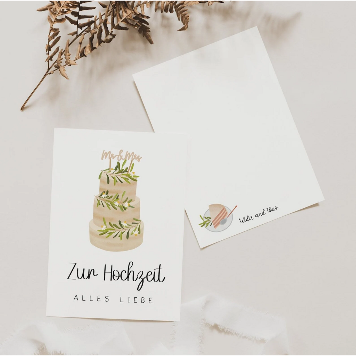 Carte Postale "Gâteau de Mariage"