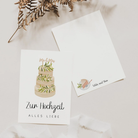 Ansichtkaart "Bruidstaart"