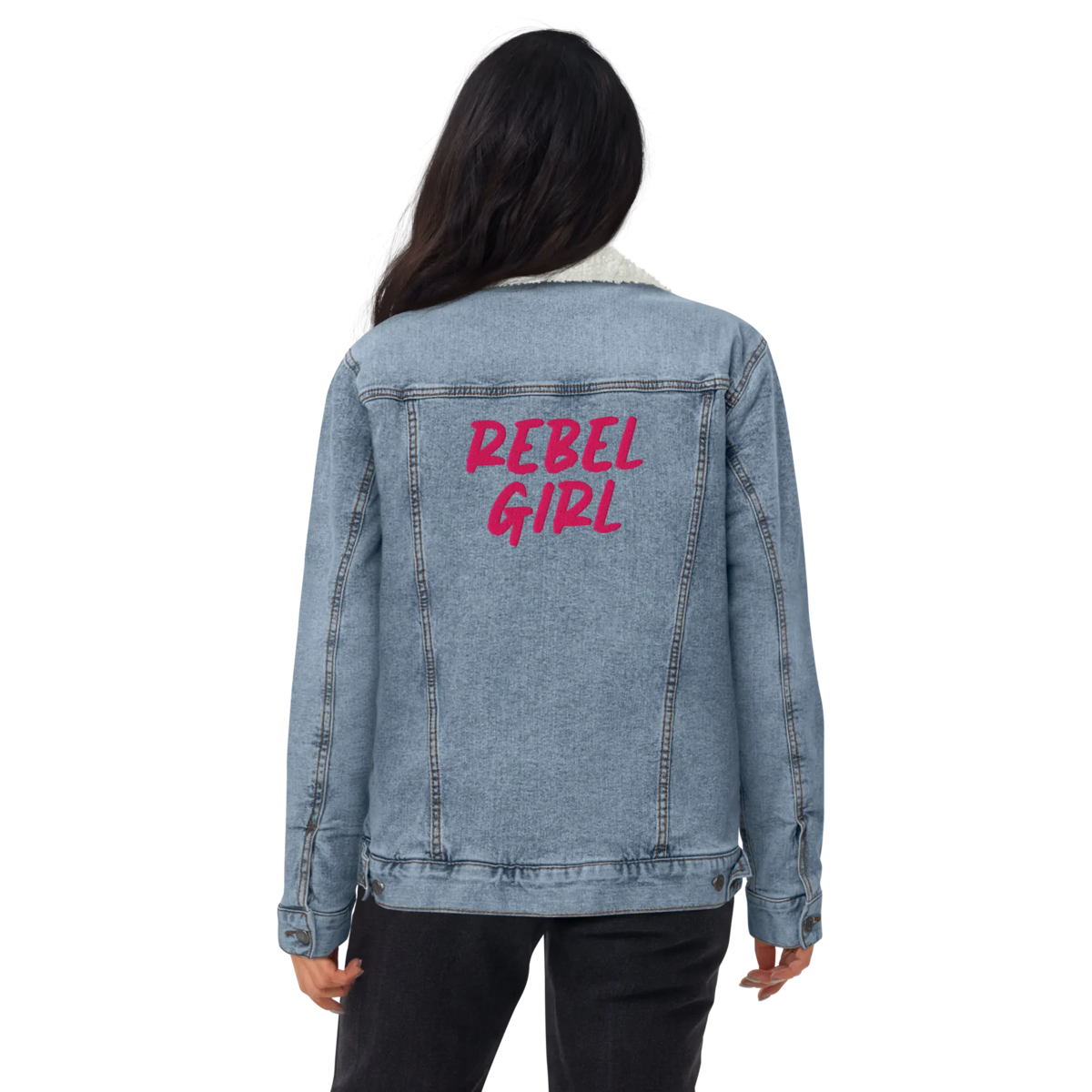 Denim sherpa jacket REBEL GIRL
