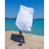 TOWEL TO GO IPANEMA Cotton Beach Towel 180x100 cm | Lightweight | White | with Gift Box