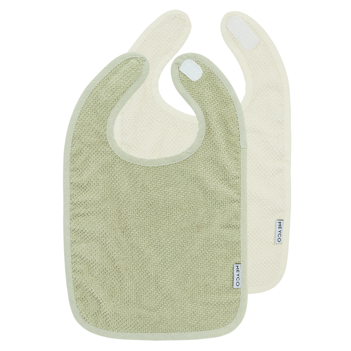 Piastra klittenband Popcorn Naturale/Morbido Oliva 25x34 cm - Confezione da 2