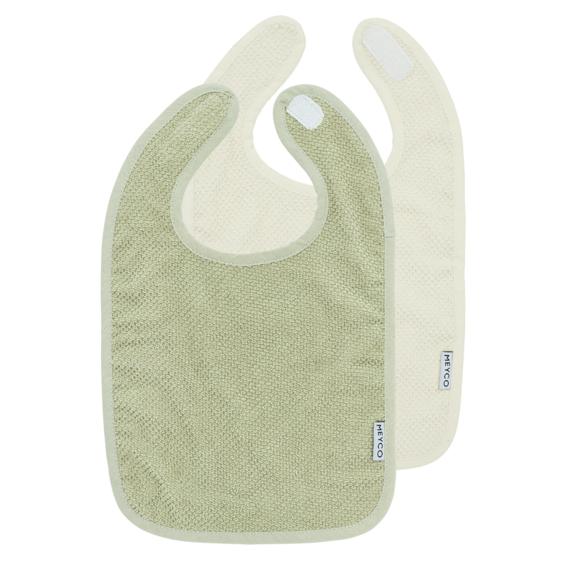 Plade klittenbånd Popcorn Natural/Soft Olive 25x34cm - 2-Pak