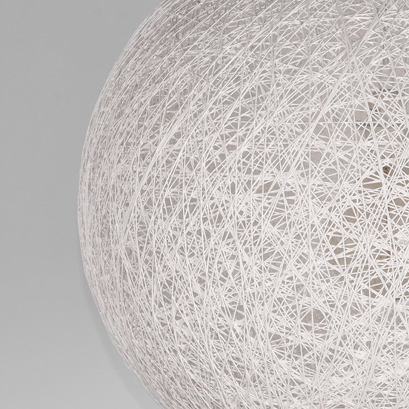Lámpara colgante Hazer Twist - Blanco - Lino - L 45 x 45 x 45 cm