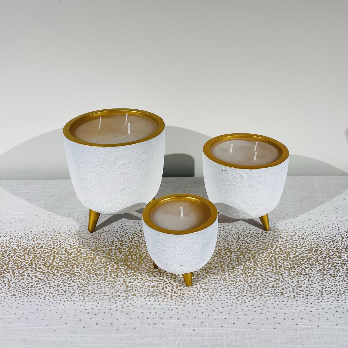 Candela / vaso di fiori in oro bianco