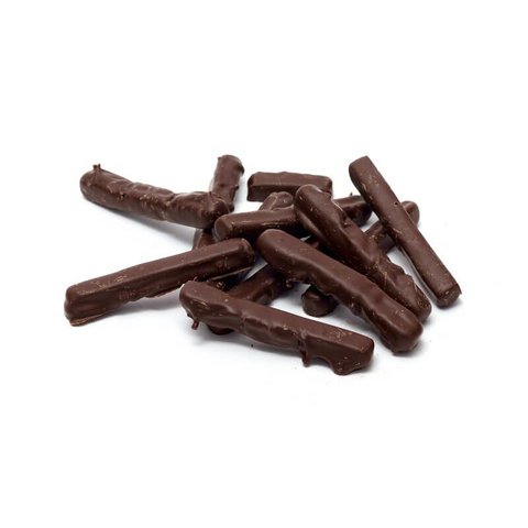 Kersen gekonfijte sticks (donkere chocolade) 100Grs