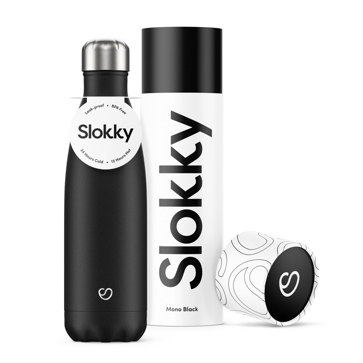 Slokky Mono Black Bottle - 500ml
