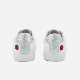 Simone-Blanc/Glitter Argent
