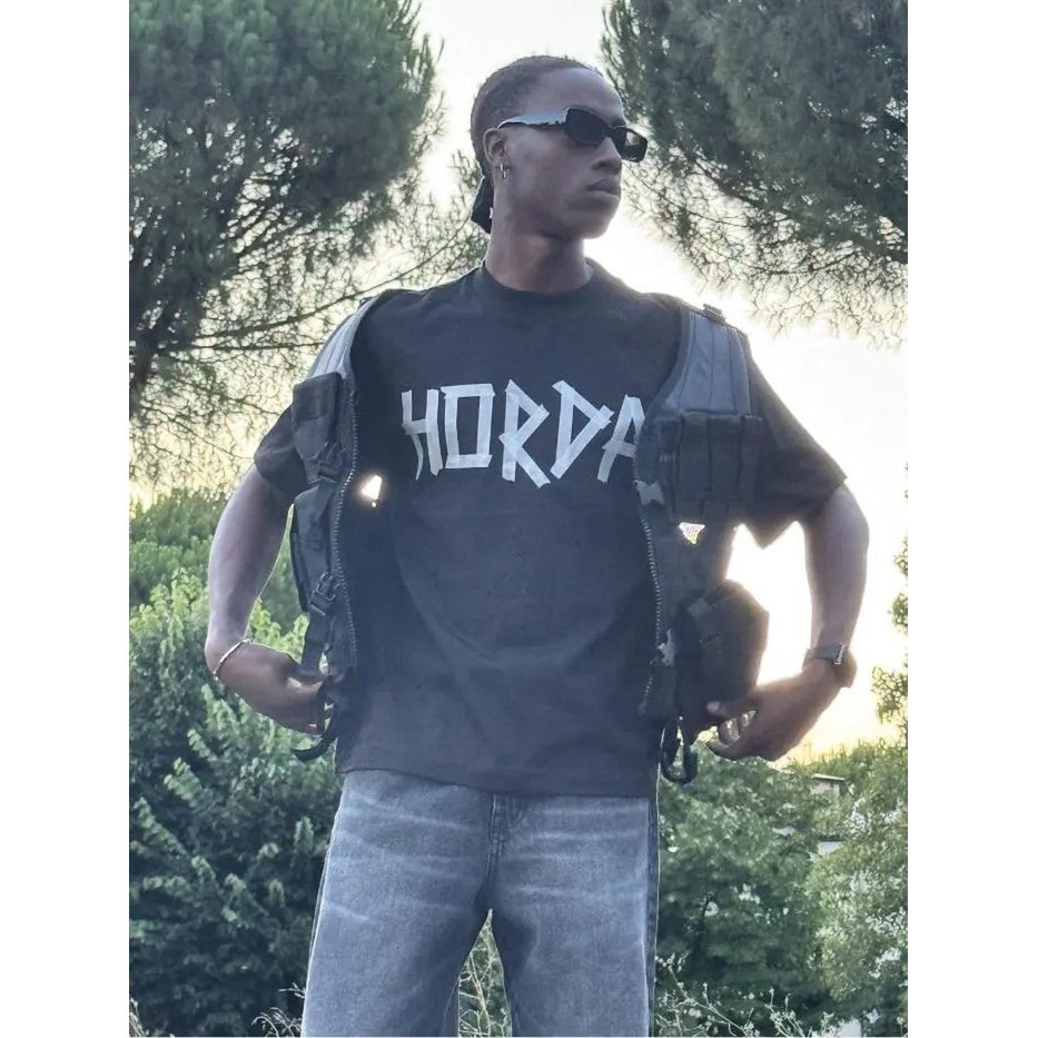 T-shirt Boxy Fit Taped 100% Cotone Made in Italy