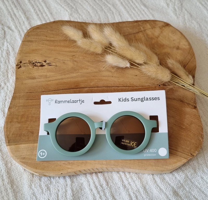 Occhiali da sole per neonati e bambini UV400 rotondi - Salvia