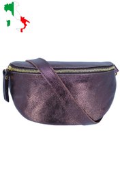 Riñonera en piel metalizada brillante iridiscente Talla M IT2516