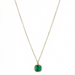 Birthstone halskæde maj smaragd