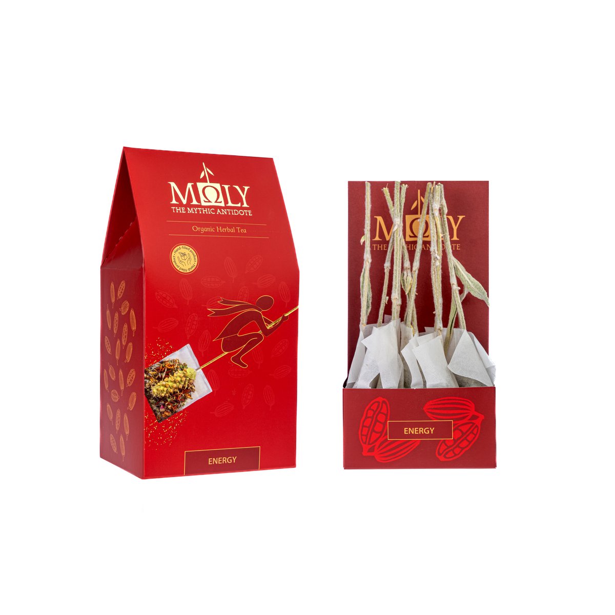 MΩLY "Energy" – Té de hierbas orgánico con tallo de hierbas naturales