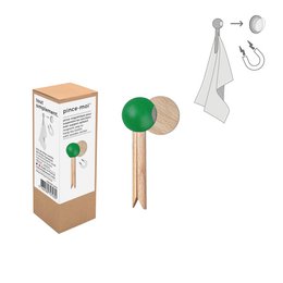 Clip magnetica in legno "Pinch me" per appendere strofinacci - 4 colori