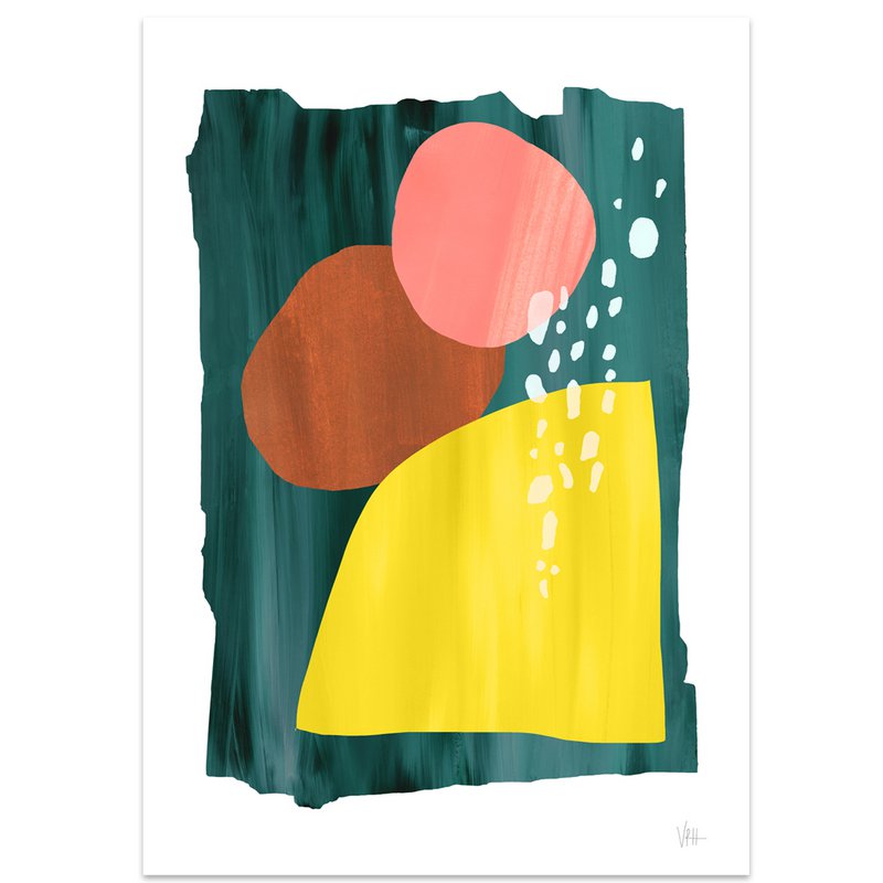 Abstracte cirkel Verticem Collis Art Print