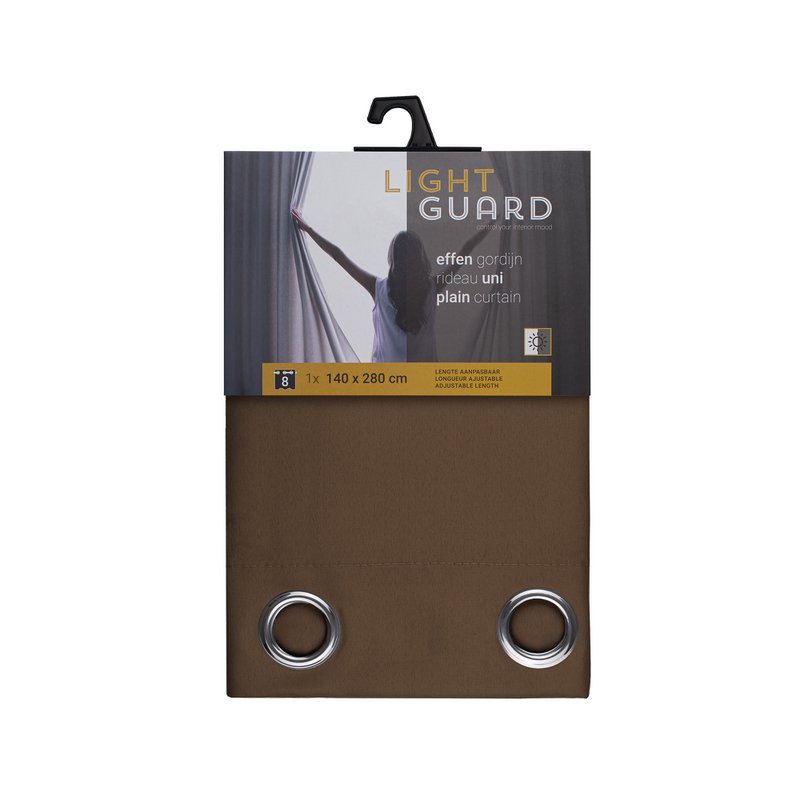 Light Guard ready -made curtain - Lightly transmitting - Length adjustable - with rings - 140x280cm