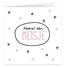 Tarjeta Felicitación Bebé 'Hurra Niña'