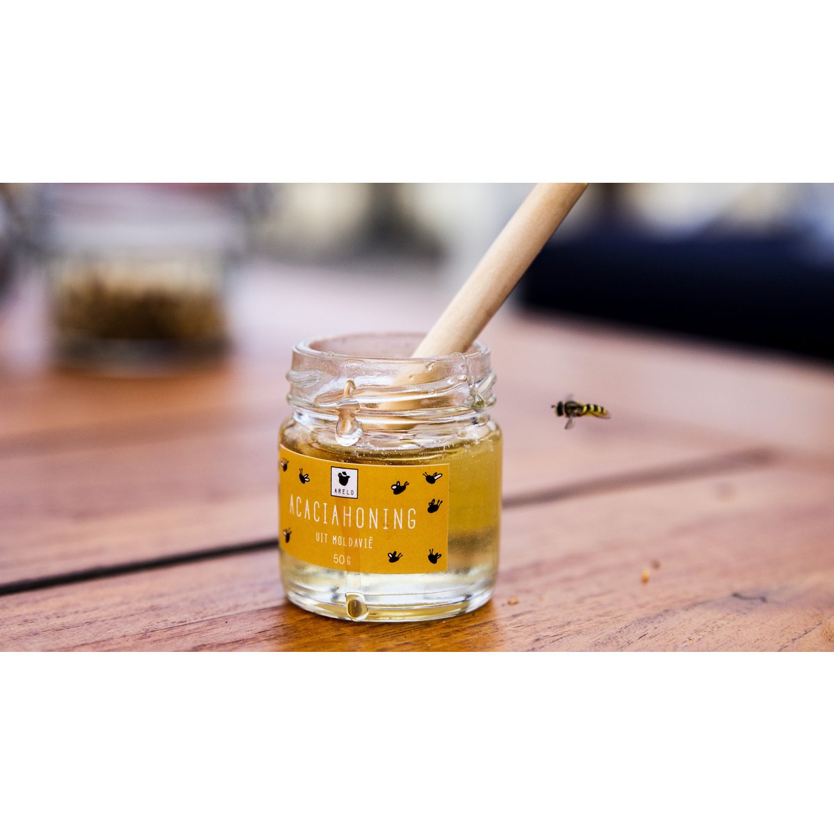Honey jar with spoon