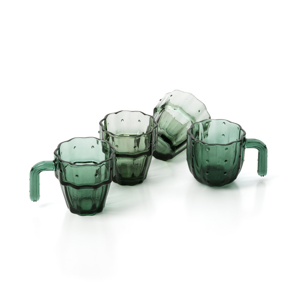 Die Stack-a-Cactus-Gläser – Grün – 4er-Set