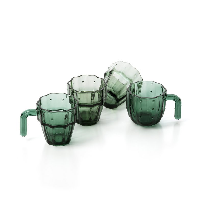 Die Stack-a-Cactus-Gläser – Grün – 4er-Set
