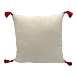 Decorative pillow with punch embroidery - Christmas - Christmas sock - 43 x 43cm
