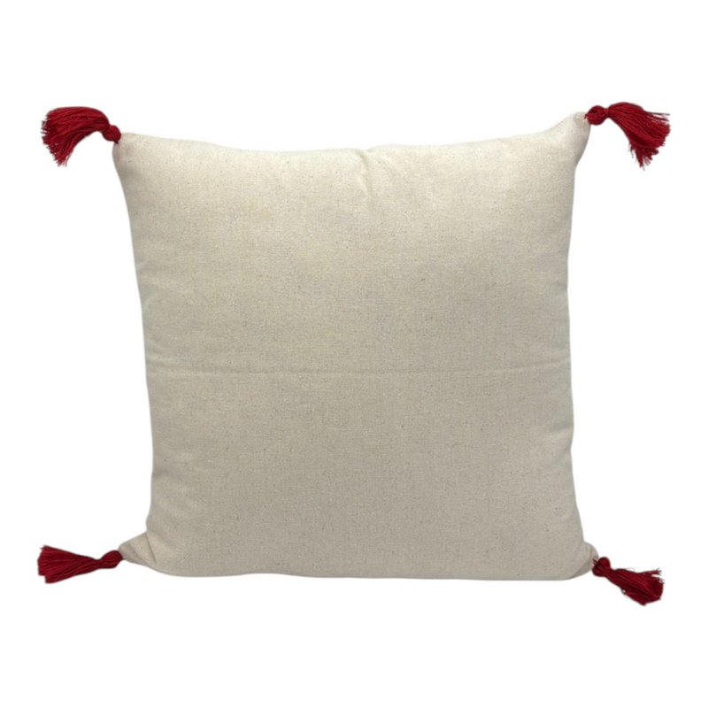 Decorative pillow with punch embroidery - Christmas - Christmas sock - 43 x 43cm