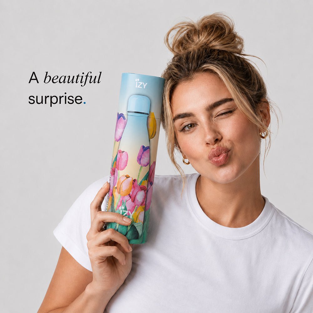 IZY Thermos Bottle Tulip Field - 500ML To-Go Insulated Water Bottles