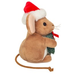 Christmas mouse with wreath 11 cm - plush toy - soft toy