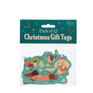 Card Christmas gift tags (pack of 12) - Festive Friends
