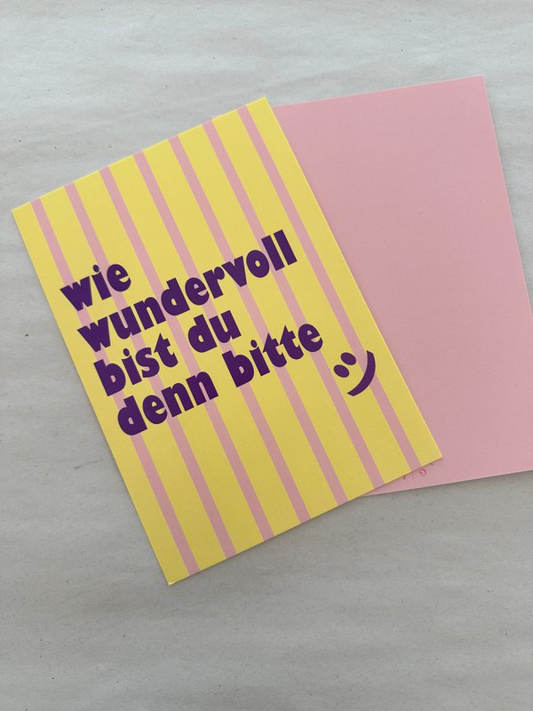 Postkort hvor vidunderligt er du tak