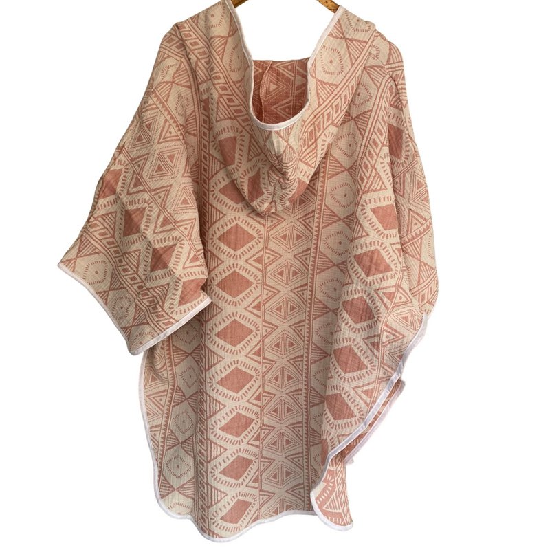Poncho de plage en gaze de coton