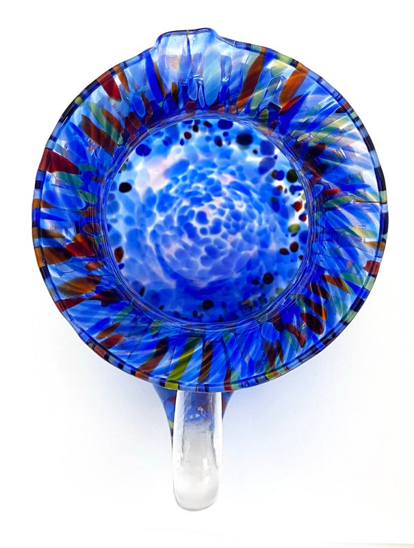 1 Klassiker Caraffa in handgemachtem und handgefertigtem Glas mit Murrine di Murano, "I Colori di Murano" Linie 1000 ml. In Italien gemacht