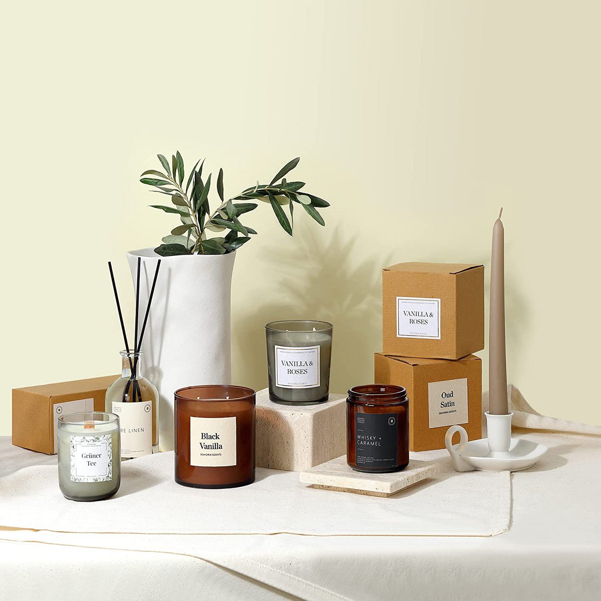 Aromatherapy scented candle 200g – 5 scent variations, natural wax, 40h
