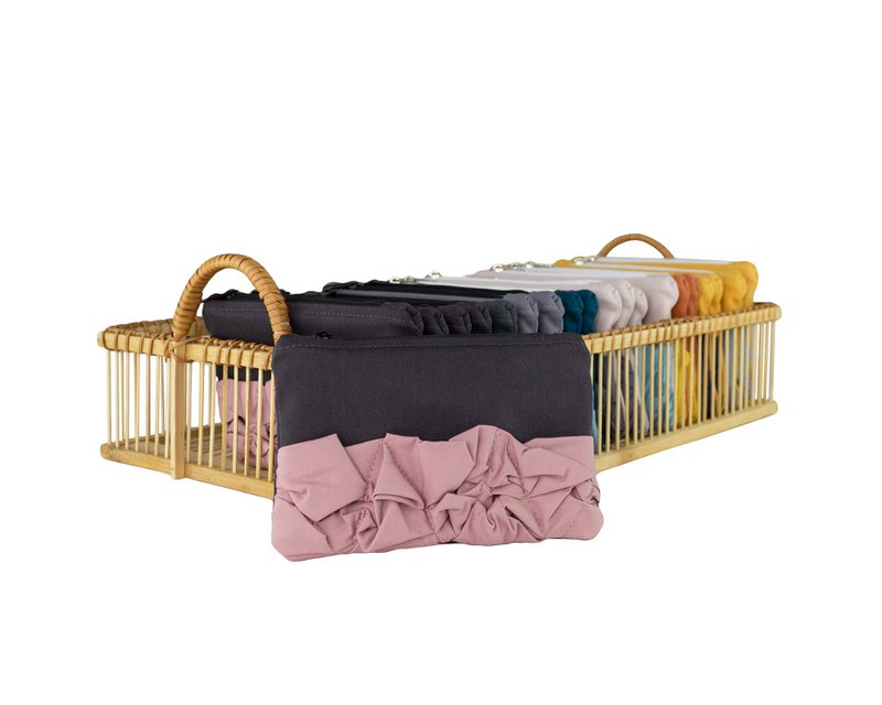 Boho makeuptaske med flæser