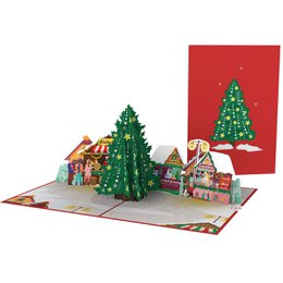 Julemarked pop-up kort
