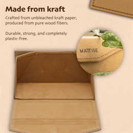 Handmade Glasses Case made of Kraft Paper — Foldable Glasses Case for Women and Men — Vegan Hard Case Eyewear Box — Eco-friendly Glasses Pouch — Unisex