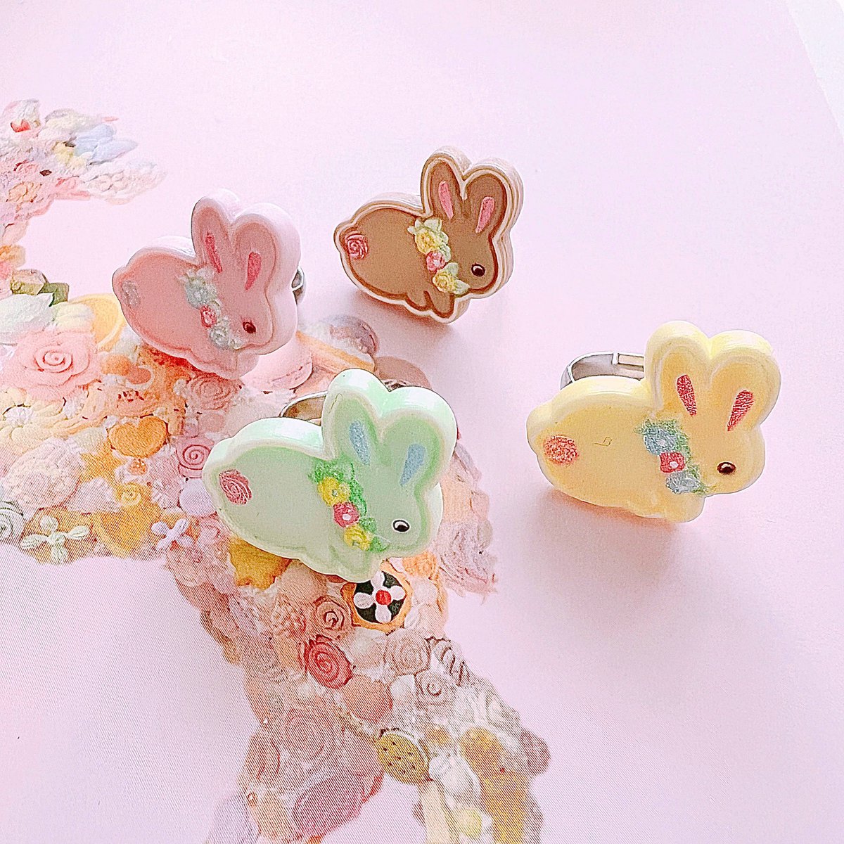 Pop Cutie Bunny Cookie  Kids Rings