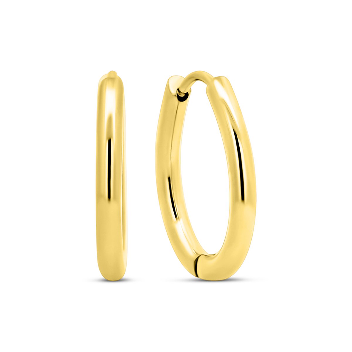 CO88-Kollektion – 8CE-70573 – Stahlohrringe – Ohrringe – Oval – 18 x 20 mm – goldfarben