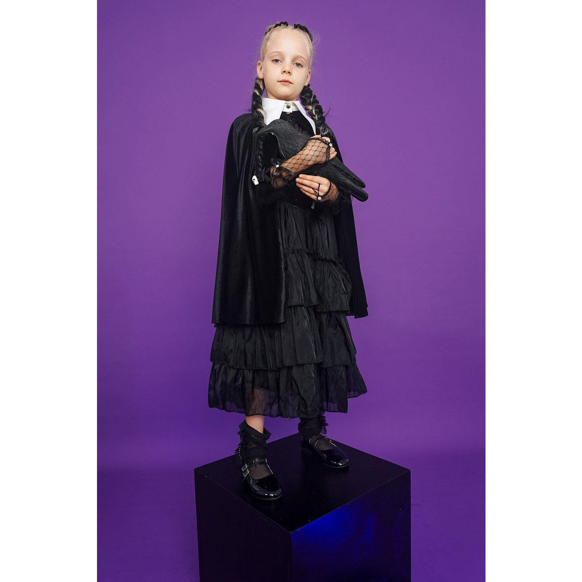 Mantello magico per bambini in stile Wednesday