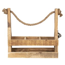 Bottle holder 32x11x32 cm brown wood bottle rack