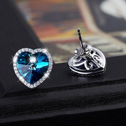 Blue Hearts stud earrings