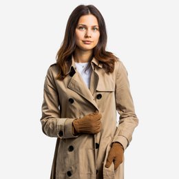 LEYLA – suede women’s gloves with cashmere wool lining