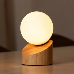 Morris lysebrun genopladelig lampe