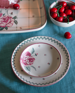 Bloomsberry Keramik-Snackteller – 4er-Set