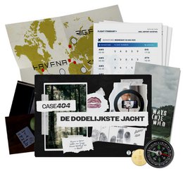 A detective-themed murder mystery game called "The Deadliest Hunt" - Case404. Includes game materials such as a map, evidence, and other items to solve the case.