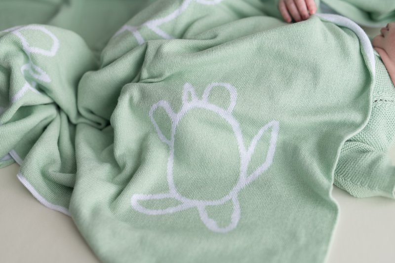 Baby tæppe skildpadder grøn